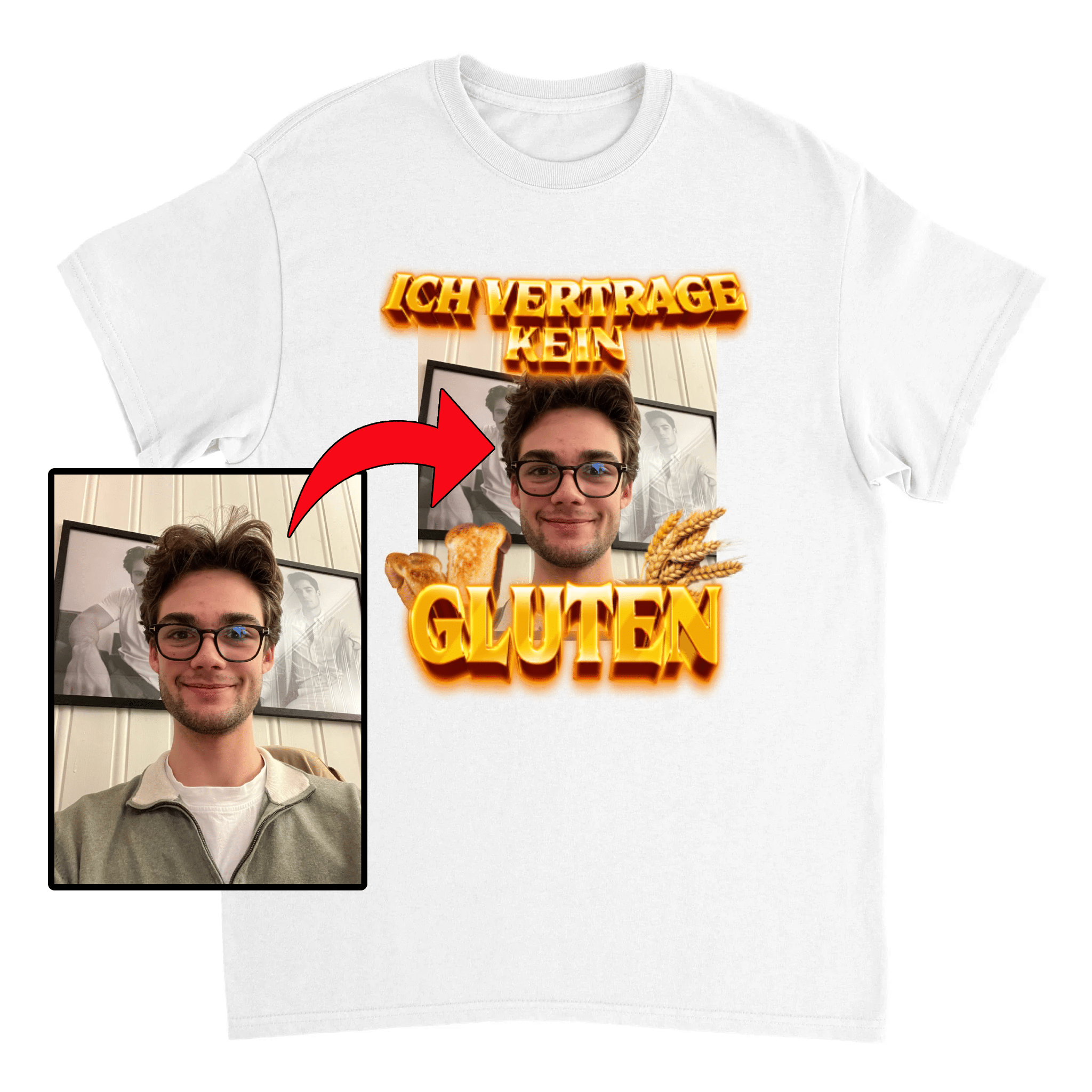 ICH VERTRAGE KEIN GLUTEN CUSTOM - LetztesHemd