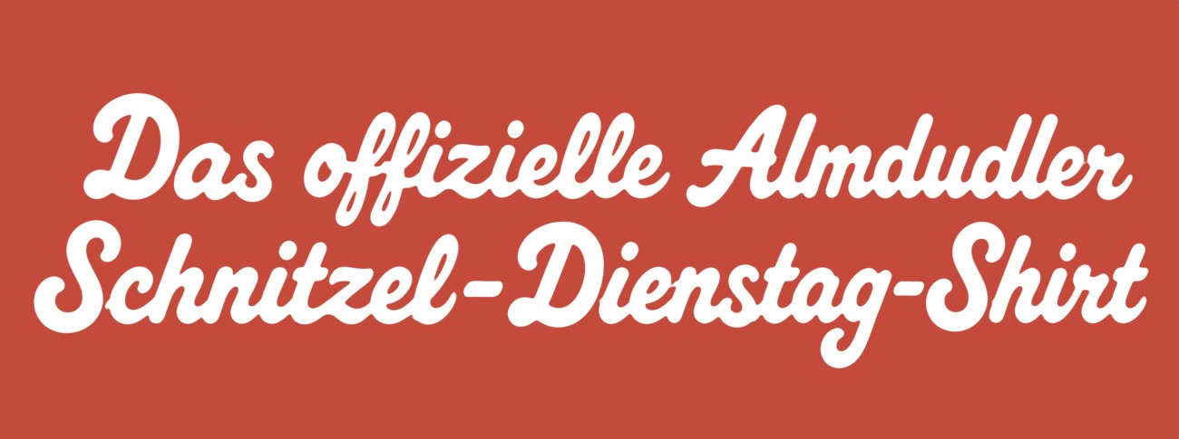 Das offizielle Almdudler Schnitzel-Dienstag-Shirt